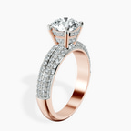 2.82 ct. round Amira Luxe Ring in 18kt rose gold standing product image one