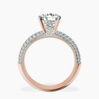 2.82 ct. round Amira Luxe Ring in 18kt rose gold side right image one