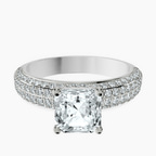 Platinum Amira Luxe Secret Double Halo Lab Diamond Ring front image