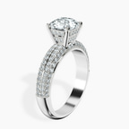 Platinum Amira Luxe Secret Double Halo Lab Diamond Ring standing product image one