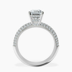 Platinum Amira Luxe Secret Double Halo Lab Diamond Ring side right image one
