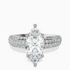 Platinum Amira Luxe Secret Double Halo Lab Diamond Ring front image