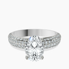 Platinum Amira Luxe Secret Double Halo Lab Diamond Ring front image