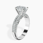 Platinum Amira Luxe Secret Double Halo Lab Diamond Ring standing product image one
