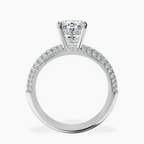 Platinum Amira Luxe Secret Double Halo Lab Diamond Ring side right image one