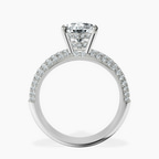 Platinum Amira Luxe Secret Double Halo Lab Diamond Ring side right image one
