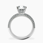 Platinum Amira Luxe Secret Double Halo Lab Diamond Ring side right image one