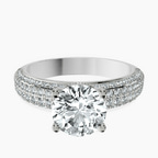 18kt White Gold Amira Luxe Secret Double Halo Lab Diamond Ring front image