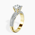 10kt Yellow Gold Amira Luxe Secret Double Halo Lab Diamond Ring standing product image one