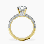 10kt Yellow Gold Amira Luxe Secret Double Halo Lab Diamond Ring side right image one