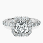 Platinum Vionna Round Halo Lab Diamond Ring front image