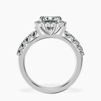 Platinum Vionna Round Halo Lab Diamond Ring side right image one