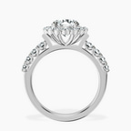 10kt White Gold Vionna Round Halo Lab Diamond Ring side right image one