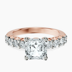 10kt Rose Gold Selena Gomez Entwined Prongs Lab Diamond Ring front image