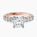 14kt Rose Gold Selena Gomez Entwined Prongs Lab Diamond Ring front image