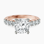 18kt Rose Gold Cassidy Entwined Prongs Lab Diamond Ring front image