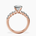 18kt Rose Gold Cassidy Entwined Prongs Lab Diamond Ring side right image one