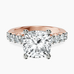 14kt Rose Gold Cassidy Entwined Prongs Lab Diamond Ring front image