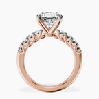 14kt Rose Gold Cassidy Entwined Prongs Lab Diamond Ring side right image one