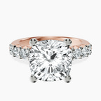 18kt Rose Gold Cassidy Entwined Prongs Lab Diamond Ring front image