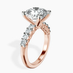 18kt Rose Gold Cassidy Entwined Prongs Lab Diamond Ring standing product image one