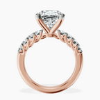 18kt Rose Gold Cassidy Entwined Prongs Lab Diamond Ring side right image one