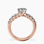 14kt Rose Gold Selena Gomez Entwined Prongs Lab Diamond Ring side right image one