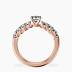 18kt Rose Gold Cassidy Entwined Prongs Lab Diamond Ring side right image one