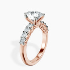 10kt Rose Gold Selena Gomez Entwined Prongs Lab Diamond Ring standing product image one