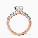 10kt Rose Gold Selena Gomez Entwined Prongs Lab Diamond Ring side right image one