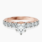 18kt Rose Gold Cassidy Entwined Prongs Lab Diamond Ring front image