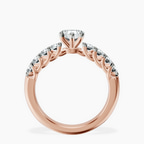 18kt Rose Gold Cassidy Entwined Prongs Lab Diamond Ring side right image one