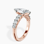 14kt Rose Gold Selena Gomez Entwined Prongs Lab Diamond Ring standing product image one
