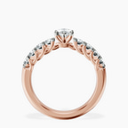 18kt Rose Gold Cassidy Entwined Prongs Lab Diamond Ring side right image one