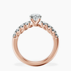 18kt Rose Gold Cassidy Entwined Prongs Lab Diamond Ring side right image one