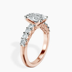 14kt Rose Gold Selena Gomez Entwined Prongs Lab Diamond Ring standing product image one
