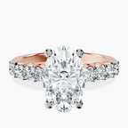 18kt Rose Gold Cassidy Entwined Prongs Lab Diamond Ring front image