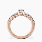 14kt Rose Gold Cassidy Entwined Prongs Lab Diamond Ring side right image one