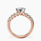 14kt Rose Gold Selena Gomez Entwined Prongs Lab Diamond Ring side right image one