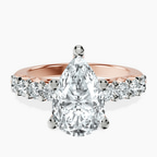 14kt Rose Gold Cassidy Entwined Prongs Lab Diamond Ring front image
