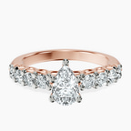 14kt Rose Gold Cassidy Entwined Prongs Lab Diamond Ring front image