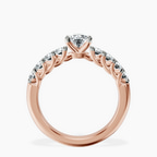 14kt Rose Gold Cassidy Entwined Prongs Lab Diamond Ring side right image one