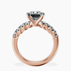 10kt Rose Gold Selena Gomez Entwined Prongs Lab Diamond Ring side right image one