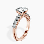 14kt Rose Gold Selena Gomez Entwined Prongs Lab Diamond Ring standing product image one