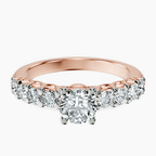 18kt Rose Gold Cassidy Entwined Prongs Lab Diamond Ring front image