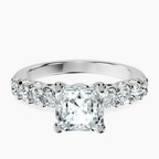 Platinum Selena Gomez Entwined Prongs Lab Diamond Ring front image