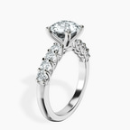 Platinum Selena Gomez Entwined Prongs Lab Diamond Ring standing product image one