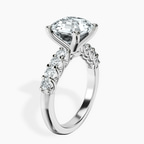 Platinum Cassidy Entwined Prongs Lab Diamond Ring standing product image one
