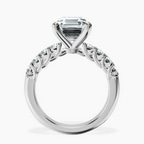 Platinum Cassidy Entwined Prongs Lab Diamond Ring side right image one