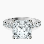 Platinum Cassidy Entwined Prongs Lab Diamond Ring front image